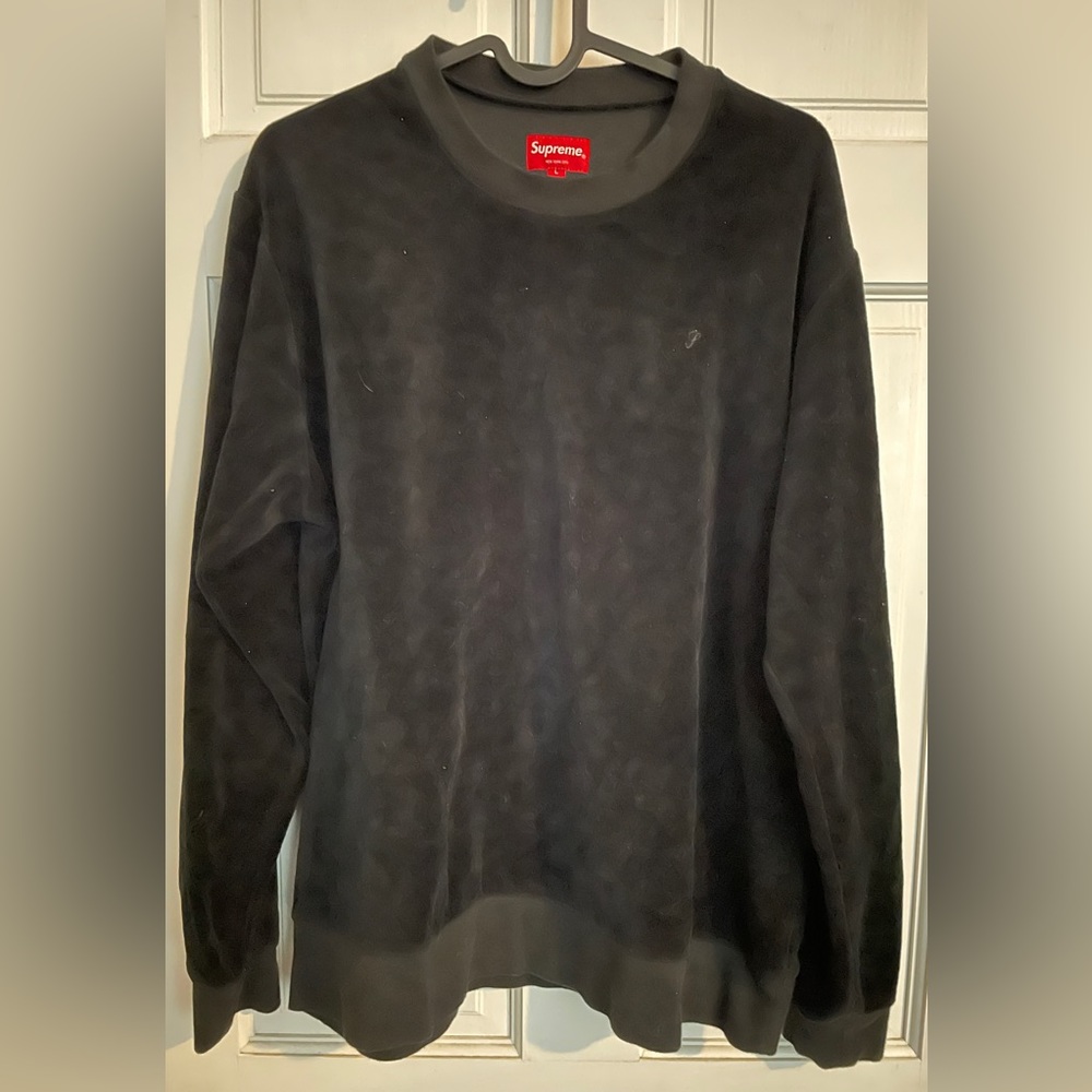 Supreme Ribbed Velour Crewneck L